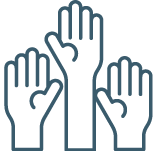 raised hands icon