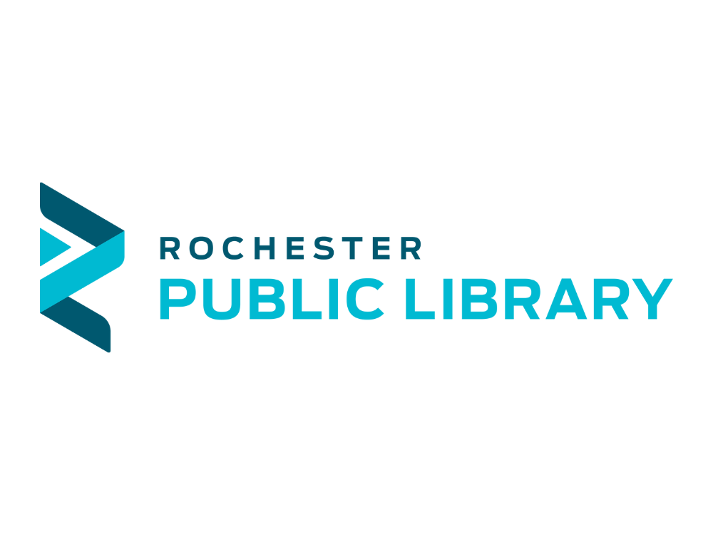 rochester public library logo on white background