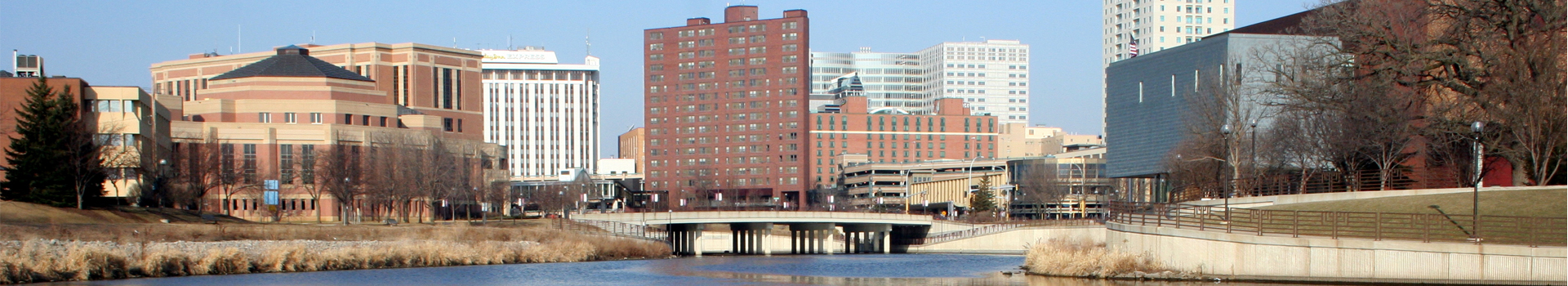 Rochester goverment center and river